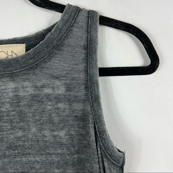 CHASER Knot Back Muscle Tee Gray in Size XS - Picture 4 of 6